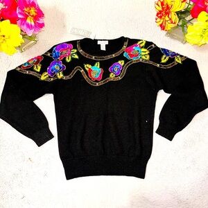 Lindsey Blake vintage embellished sweater